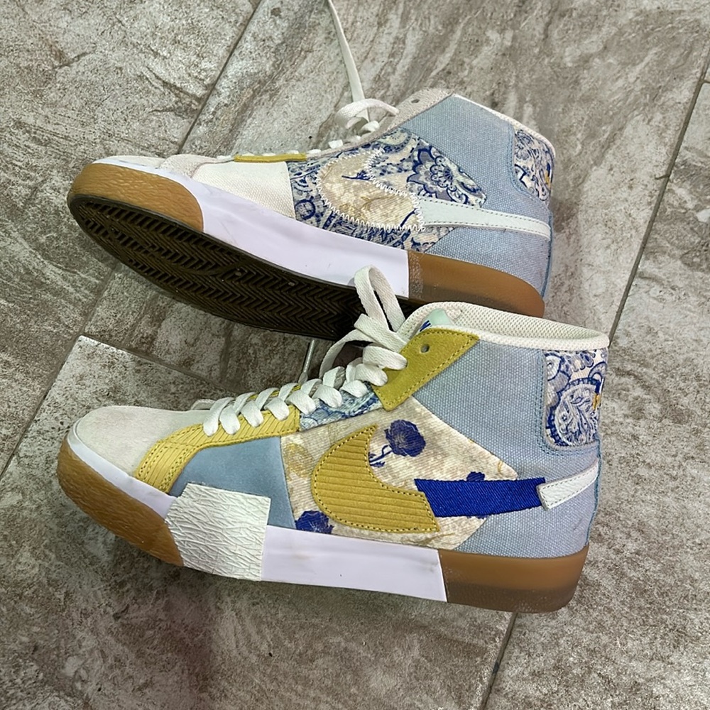 Nike Zoom Blazer Mid Premium SB Paisley Pack Boarder Blue DM0859-400 Mens Sz 7